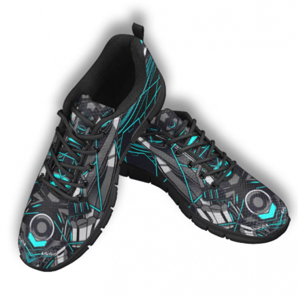 Sepatu dengan desain robot futuristik